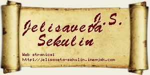 Jelisaveta Sekulin vizit kartica